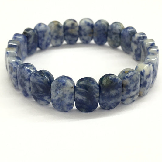 African Sodalite Faceted Oval 8X14mm Bracelet
