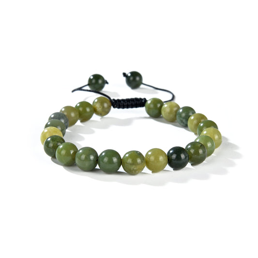 Canadian Jade Round Beads Slide Bracelet 8mm