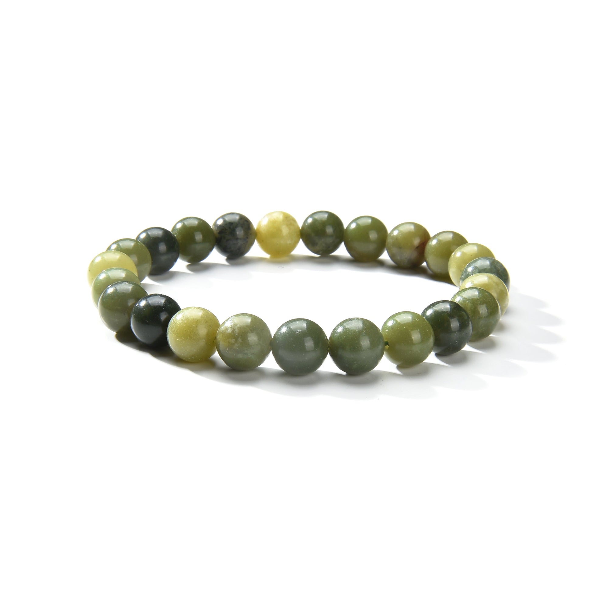 Canadian Jade Round Beads Bracelet 8mm