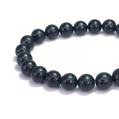 Shungite Round Beads Bracelet 8mm